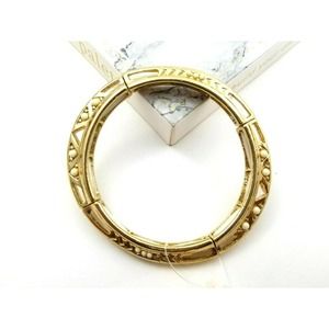 Gold Stretch Bracelet with Beads Tribal Inspired